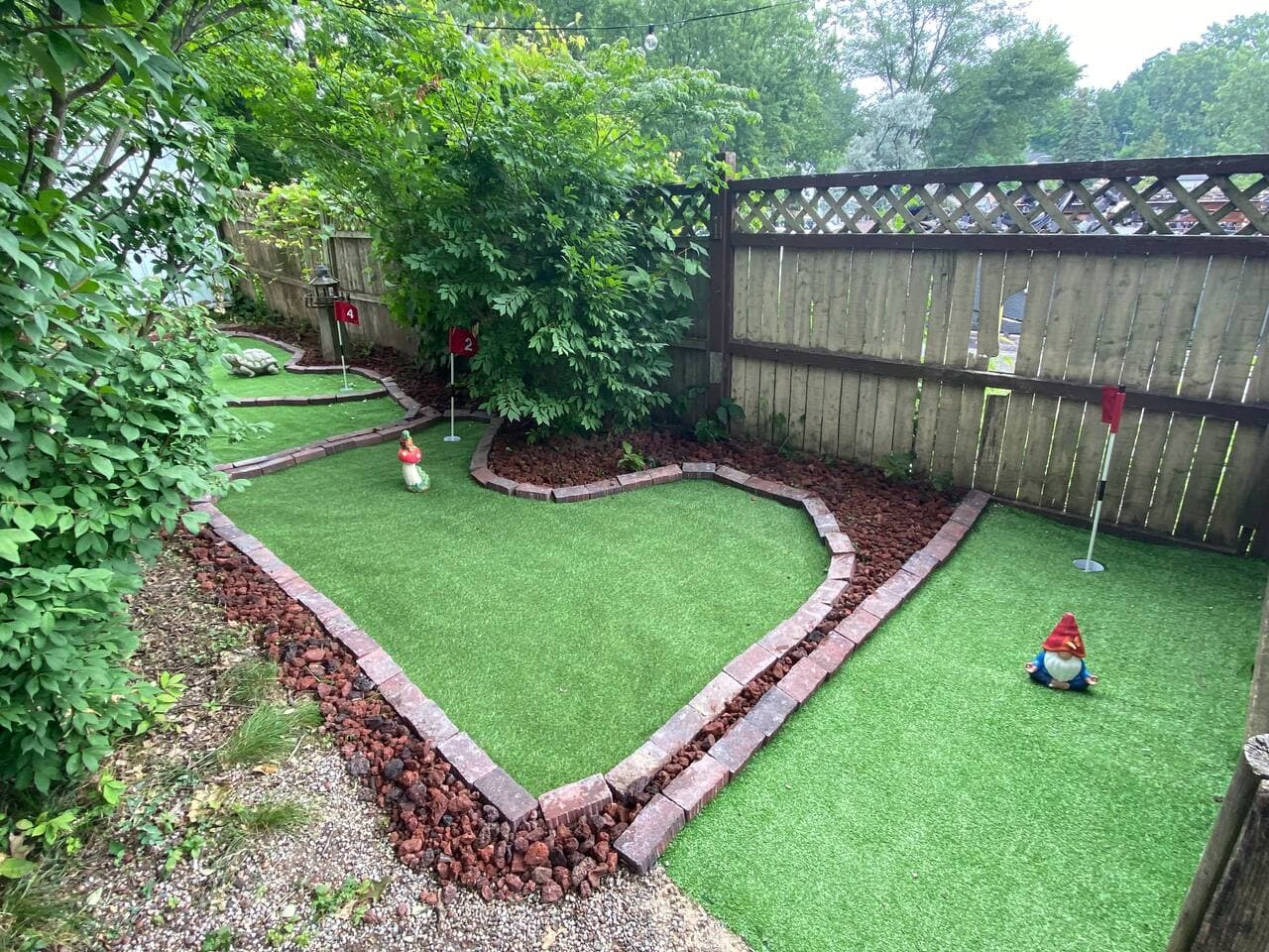 Backyard mini-golf course